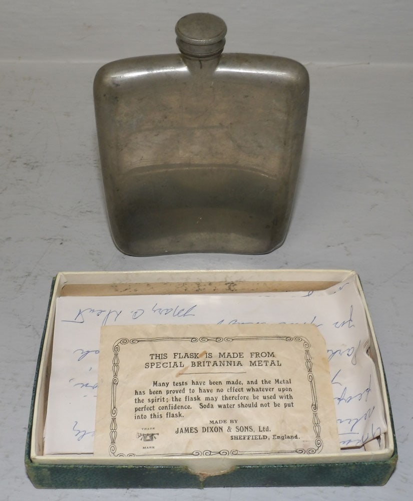 Antique Sheffield Pewter Flask by James Dixon & Sons (1 of 5)