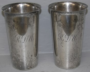 Two Sterling Mint Julip Cups by Kirk & Sons - 11.35 ozt