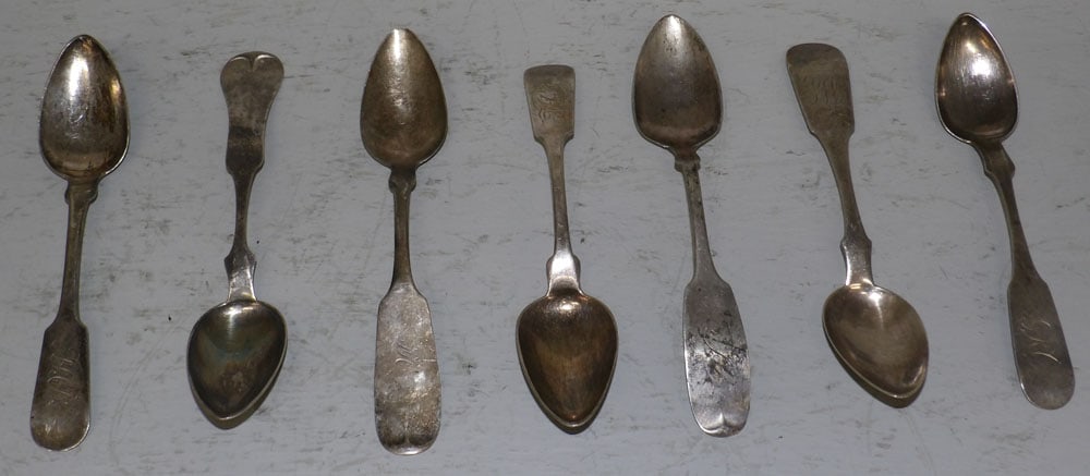 Lot of Seven Coin Silver Spoons - 4.47 ozt (1 of 5)