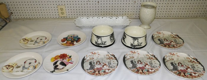 Lot Painted Porcelain Items