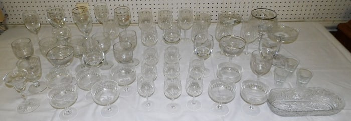 Lot Glass Stemware
