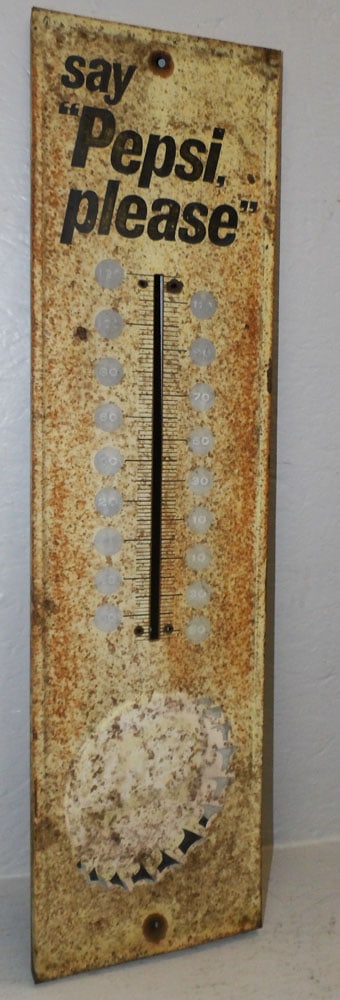 Antique Painted Metal Pepsi Cola Thermometer Frame (1 of 4)