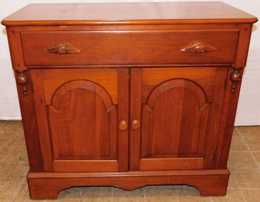 Cherry One Drawer Two Door Cabinet (1 of 8)