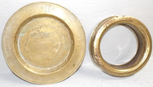 Antique Cast Brass Hanging Plaque & Garden Sprinkler