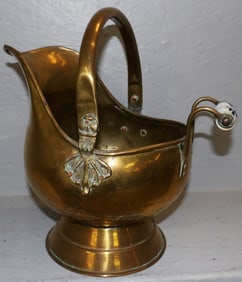Antique Brass Coal Scuttle