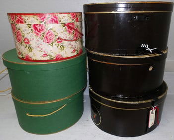 Lot of Vintage Hat Boxes