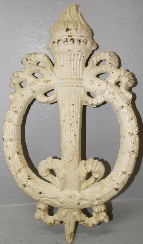 Painted Cast Iron Wall Hanging (1 of 2)