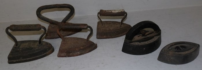 Lot of Cast Iron Flat Irons