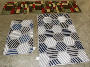 Lot of Three Machine Made Rugs, (Up to 1' 10 x 7' 10")