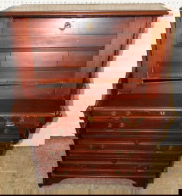 Antique Walnut Victorian Drop Front Desk