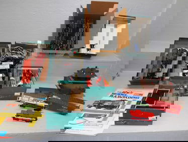 Tyco Electric Railroad Set with Cars, Track, Controller, & Books