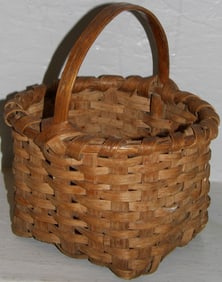 Antique Split Oak Basket with Handle