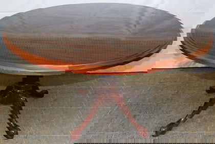 Round Mahogany Pedestal Dining Table