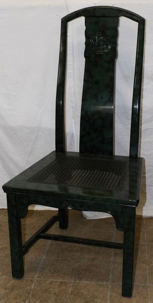 Painted Wood & Cane Seat Side Chair by Henredon (1 of 5)