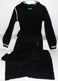 Vintage Two Piece Wool Navy Uniform