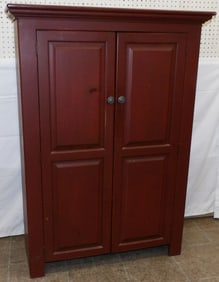 Painted Wood Two Door Cabinet