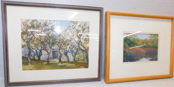Two Framed Watercolors Artist Signed