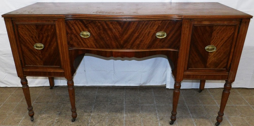 Antique Walnut Sideboard by Dependable Line - Statesville, NC: Antique Walnut Sideboard by Dependable Line - Statesville, NC. 37 1/2" H 66" W 21 1/2" D "ALL DESCRIPTIONS AND ANY CONDITION STATEMENT GIVEN BY LANGSTON AUCTION GALLERY ARE STRICTLY OPINIONS AND LANGS