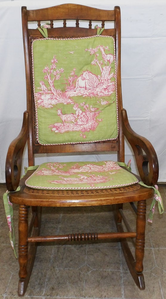 Antique Maple & Cane Seat & Back Rocker (1 of 6)