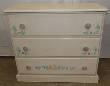 Painted Three Drawer Chest