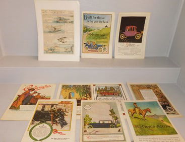 Lot of Unframed Vintage Paper Advertisements