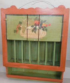 Painted Wood Hanging Cabinet