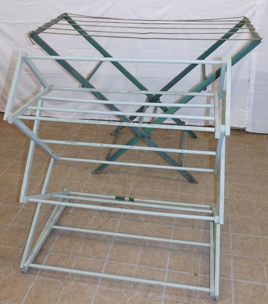 Two Painted Wood Drying Racks (1 of 3)