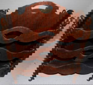 Antique Walnut Magazine Stand