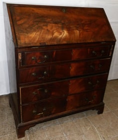19th Century Mahogany Slant Front Desk, (As Is)