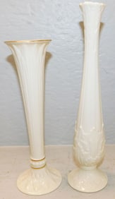 Two Lenox Porcelain Bud Vases