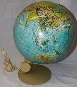 Vintage Lighted Scan Globe Made In Denmark