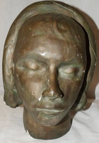 Painted Ceramic Bust