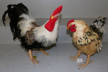 Two Decorative Chickens