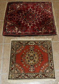 2' 1 x 1' 9" & 1' 7" x 1' 8" Throw Rugs