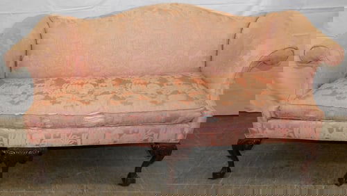 Carved Mahogany Ball & Claw Sofa Frame