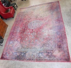 9' 9" x 13' 0"Antique Hand Made Kashan Rug