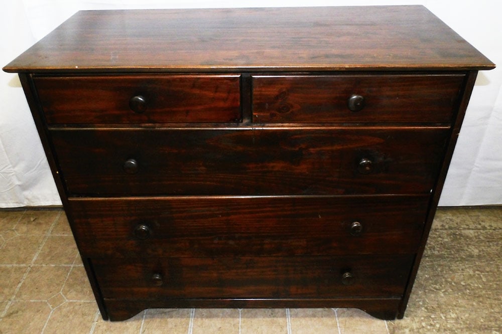 Pine Two Over Three Drawer Chest (1 of 6)