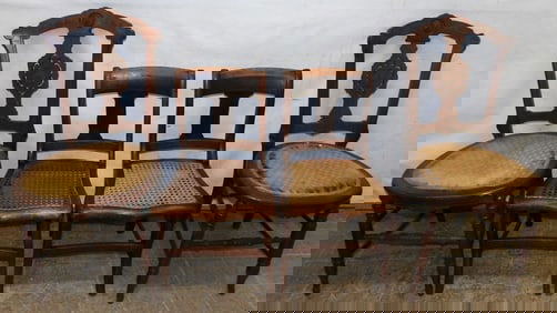 Lot of Antique Walnut Victorian Side Chairs