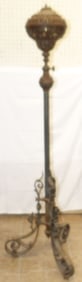 Antique Cast Iron & Brass Floor Lamp, (As Is)