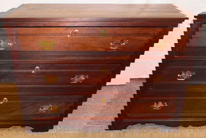 Antique Walnut Three Drawer Chest