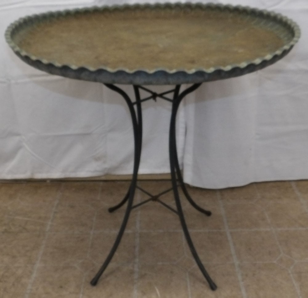 Antique Copper Tray Top Tea Table (1 of 4)