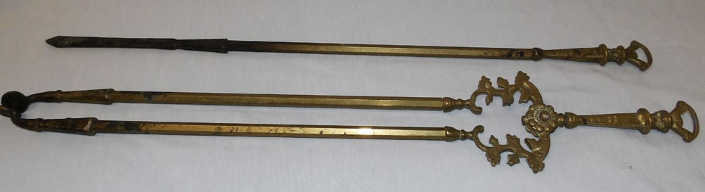 Two Antique Brass Fire Tools (1 of 3)
