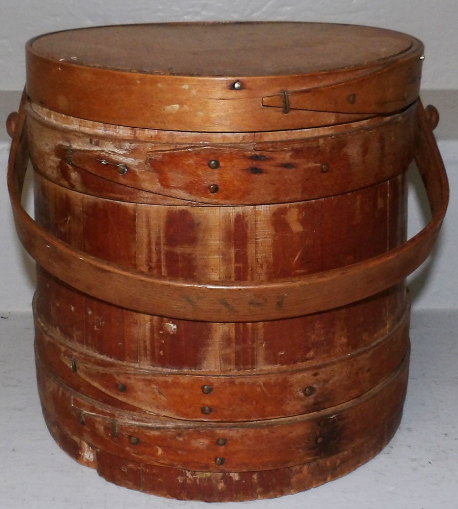 Antique Pine Sugar Bucket (1 of 4)