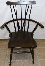 Walnut Windsor Style Arm Chair