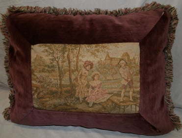 Decorative Tapestry Scene Pillow