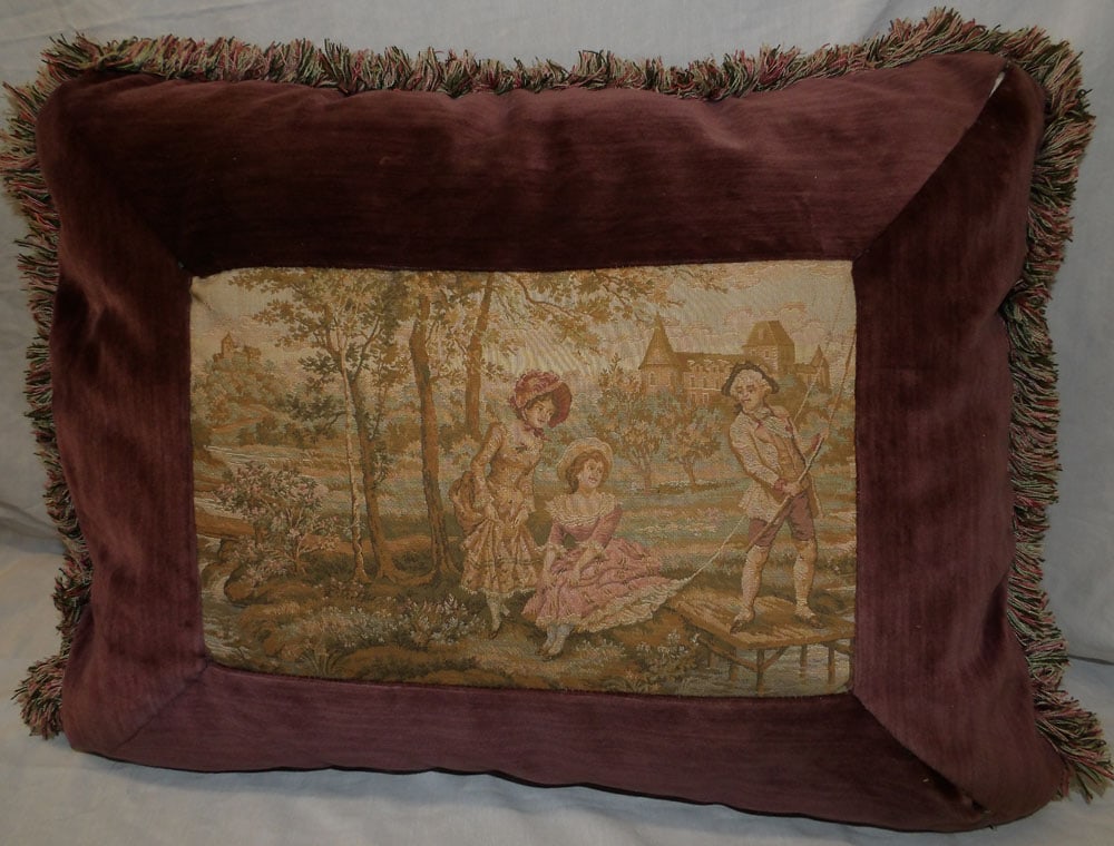 Decorative Tapestry Scene Pillow (1 of 3)