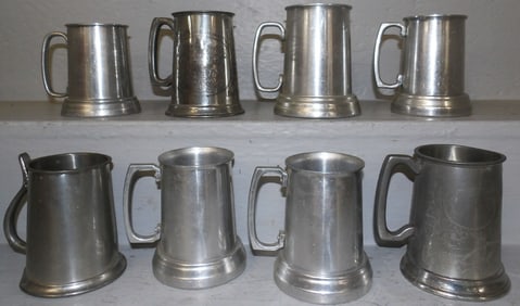 Lot of Aluminum & Pewter Mugs