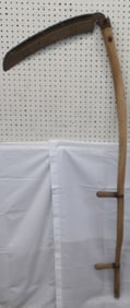 Antique Iron & Wood Handle Scythe