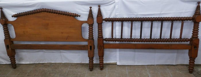 Antique Jenny Lind Double Bed, (No Rails)