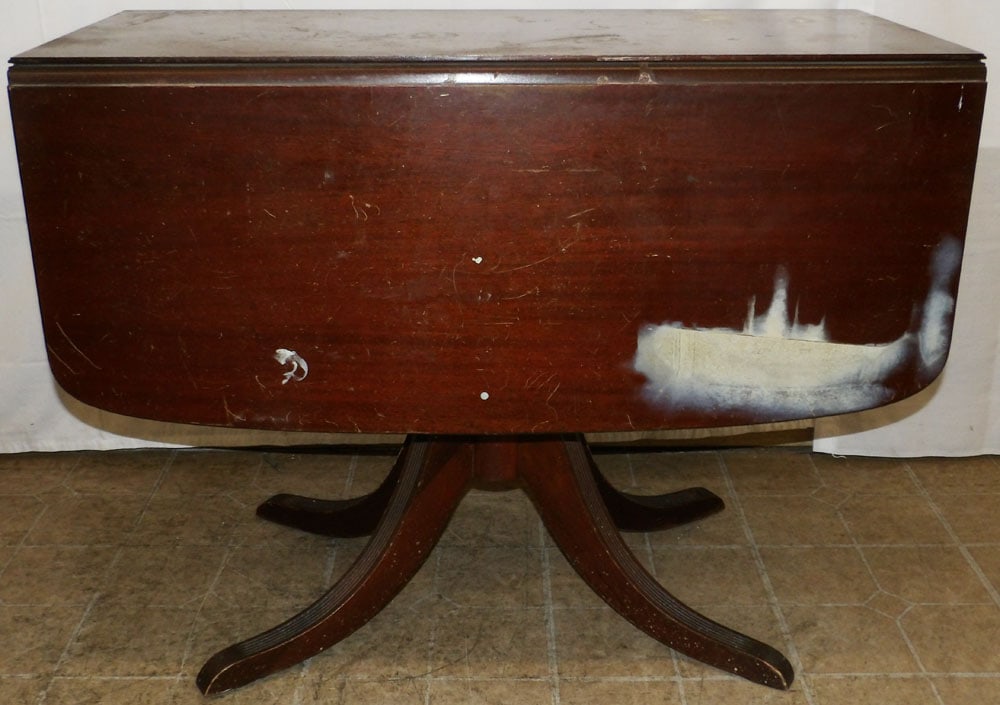 Mahogany Drop Leaf Dining Table (1 of 9)